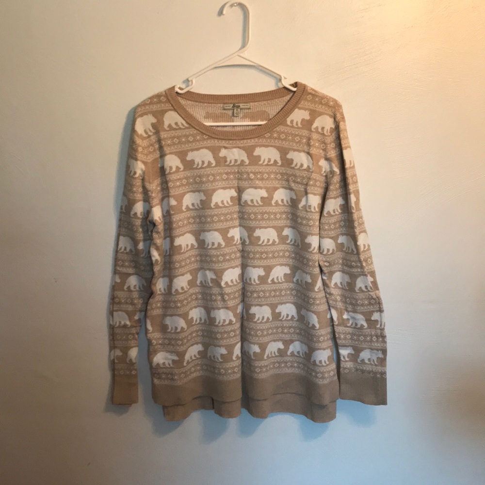 Polar bear print long sleeve